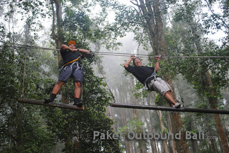 outbound bali treetop, outbound treetop di bali